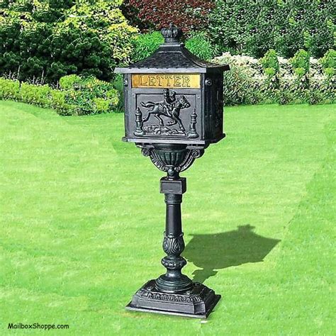 victorian metal mail box|victorian pedestal mailbox.